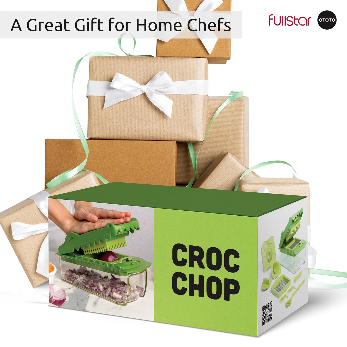 fullstar NEW Fullstar X OTOTO Croc Chop Vegetable Chopper & Slicer - Multifunctional Food Chopper, Crocodile Onion Cutter, Cool Kitchen Gadgets & Housewarming Gifts