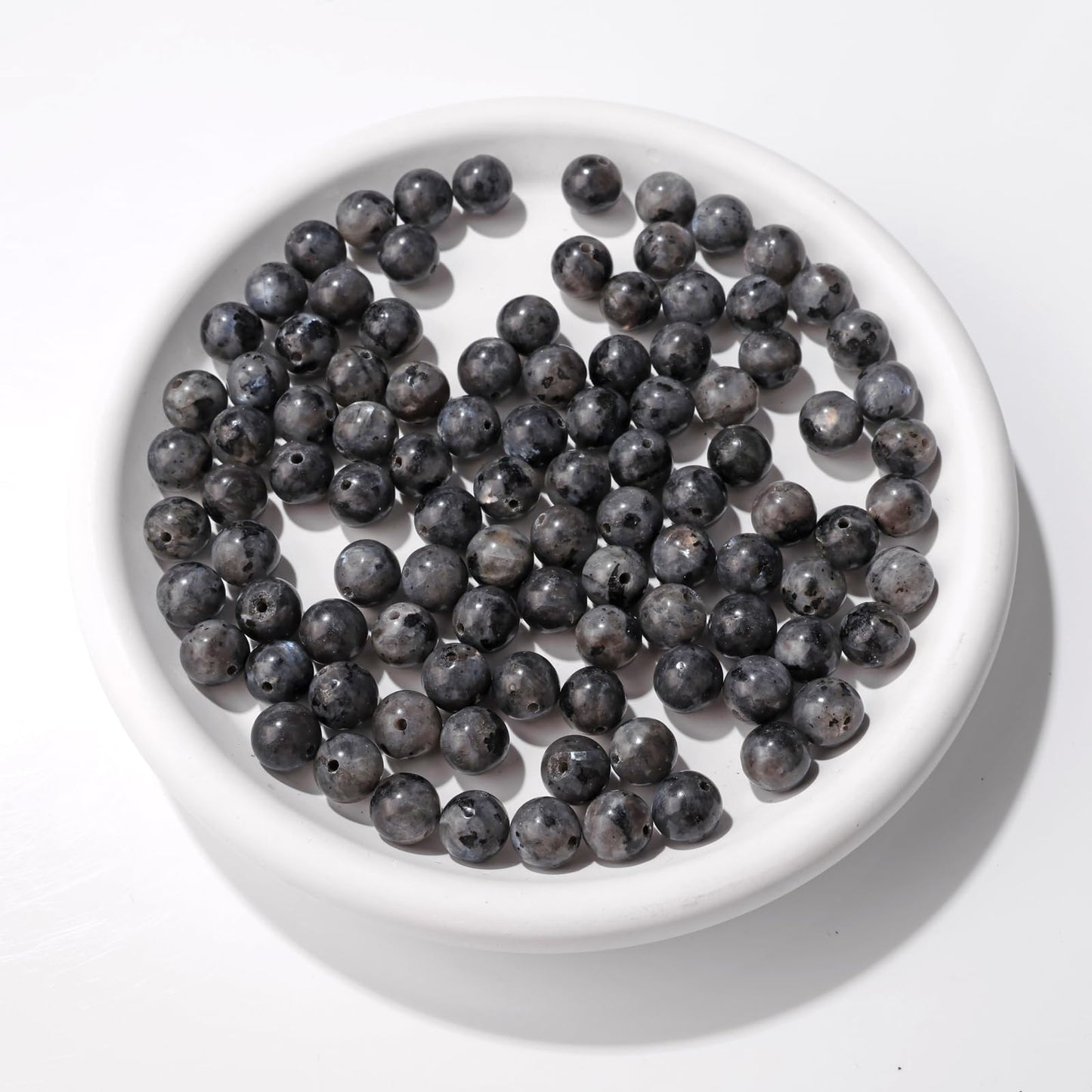 Raicegs 100pcs 8mm Labradorite Beads Natural Gemstone Beads Round Loose Beads for Jewelry Making DIY Bracelets Necklace