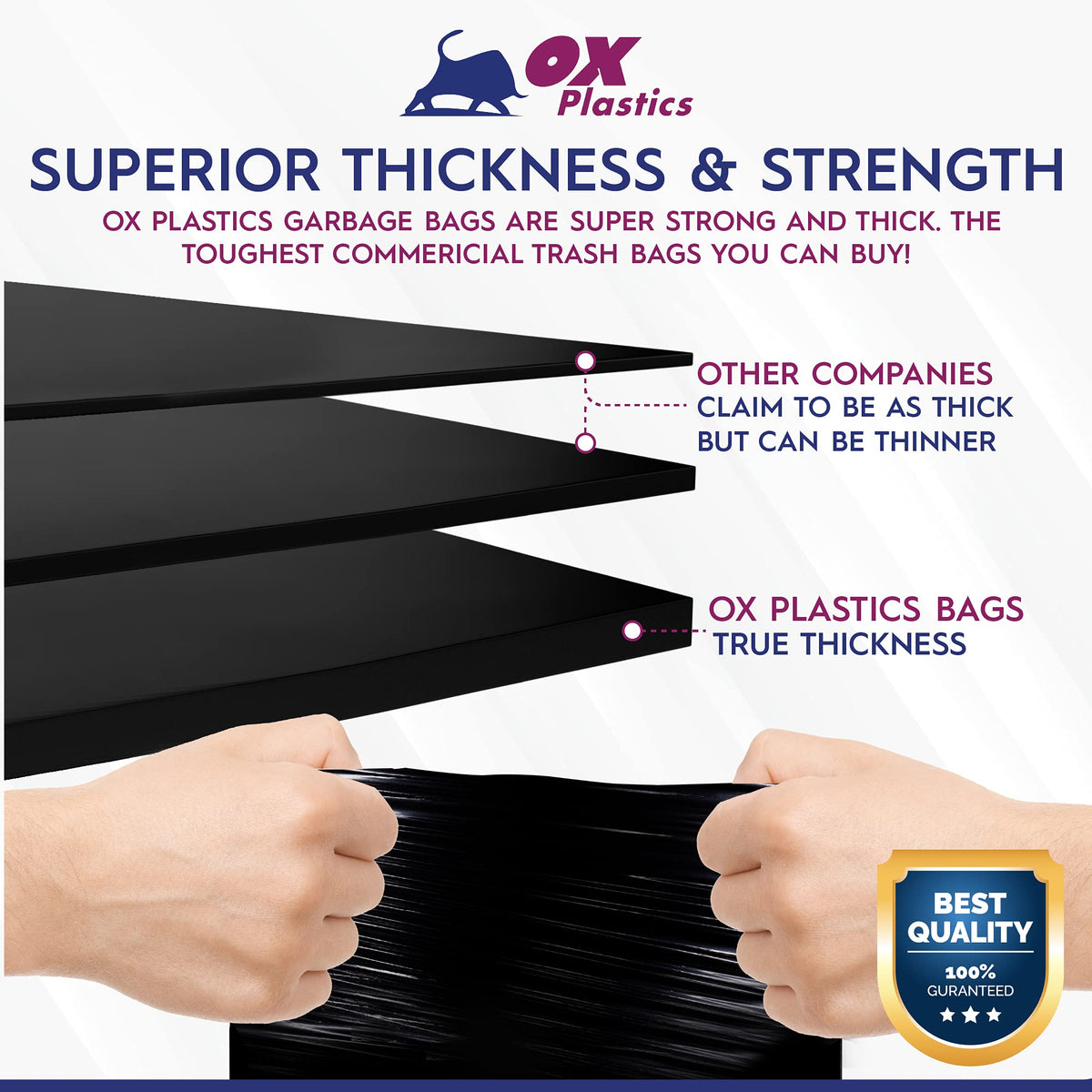55 Gallon Trash Can Liners Bags (50 Count)
