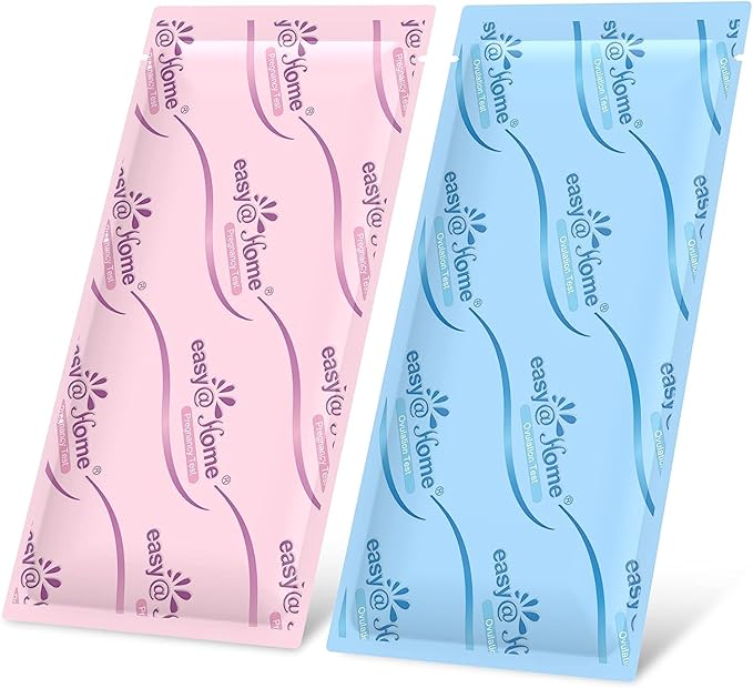 Easy@Home Ovulation & Pregnancy Test Strips Kit: 100 Ovulation Tests 20 Pregnancy Tests Powered by Premom Ovulation APP | 100LH + 20HCG