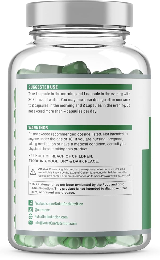NutraOne DetoxOne 30 Day Extra Strength Detox Cleanse Supports Healthy Digestive Function And Weight Loss| Promotes Detoxification, Increases Energy & Improves Nutrient Absorption*