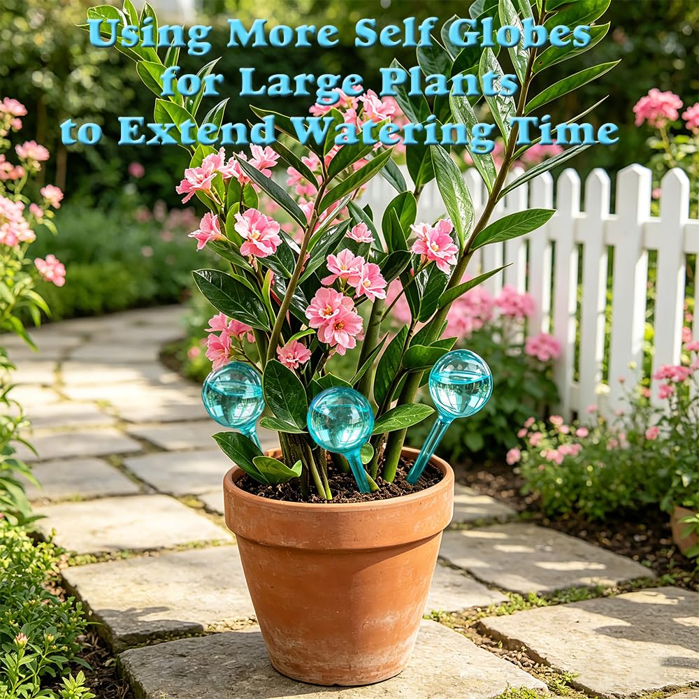 10pcs Plant Self Watering Globe Stakes, Plant Watering Stakes Automatic Plant Watering Bulb System Spikes, Flower Automatic Watering Device, Garden Self Waterer for Indoor Outdoor Plant