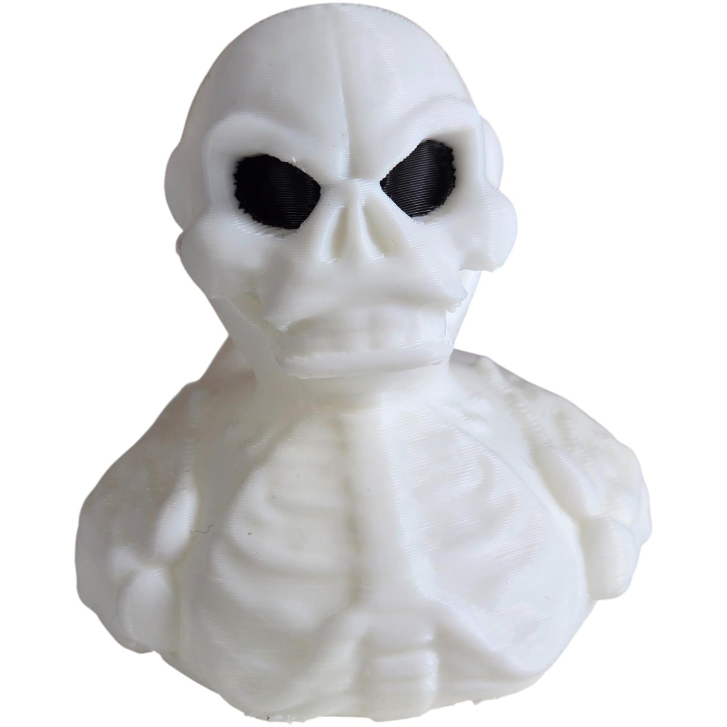 Skeleton Duck Collectible Figurine - Striking Gothic Desk Decor for Unique and Spooky Shelf Display - 3D Printed in Canada