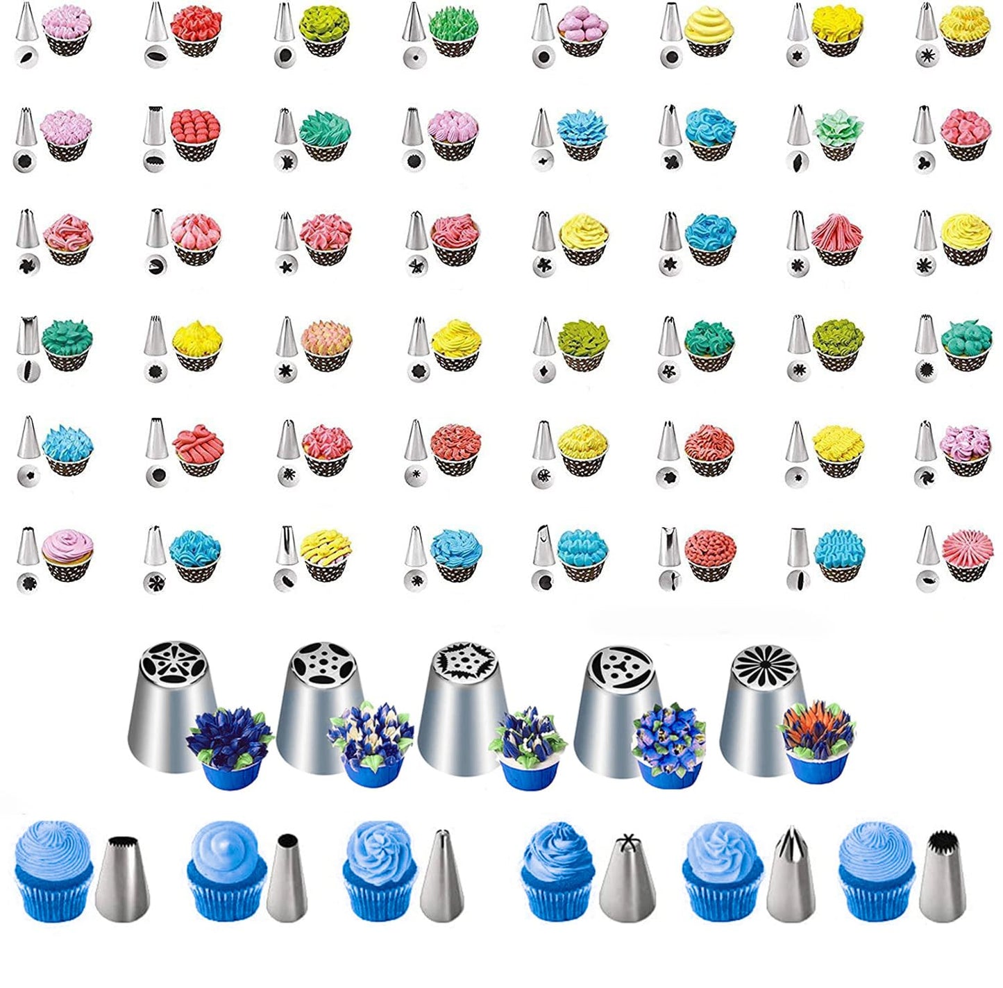 530Pcs Cake Decorating Kit Baking Supplies Cake Turntable Baking Accessories Tools for Beginners and Pros