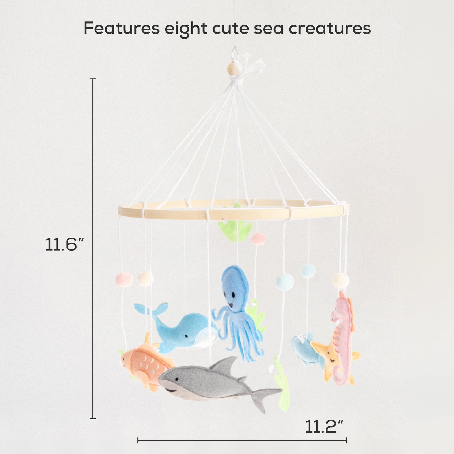 First Landings Baby Mobile for Crib - Animal Nursery Mobiles - Gender Neutral Baby Nursery Decor - Ocean Creatures