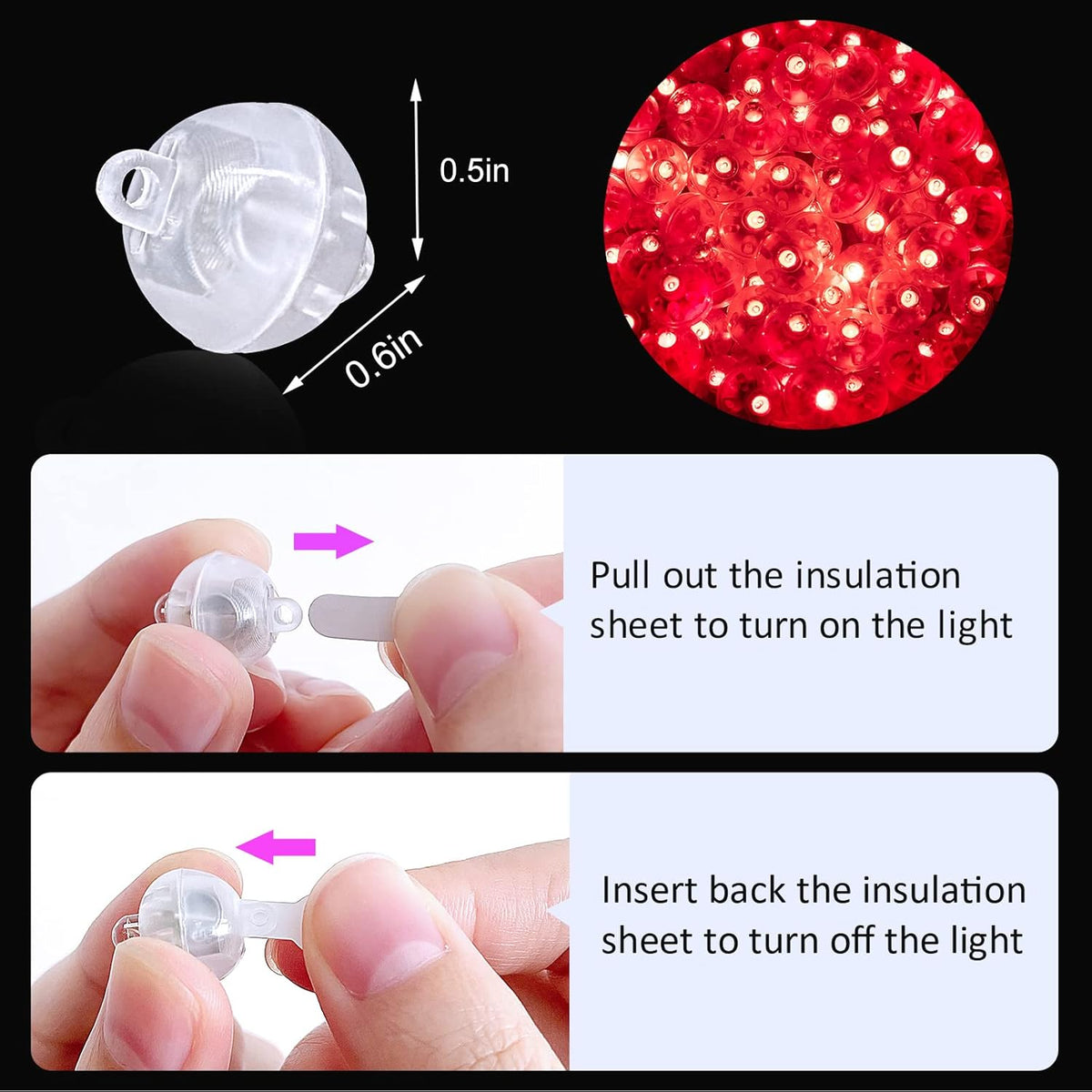 ZGWJ 50PCs Flash Mini Led Lights for Paper Lantern, Red Led Balloons Light up Balloons for Neon Party Lights Easter Eggs Christmas Halloween Birthday Party Wedding Decoration