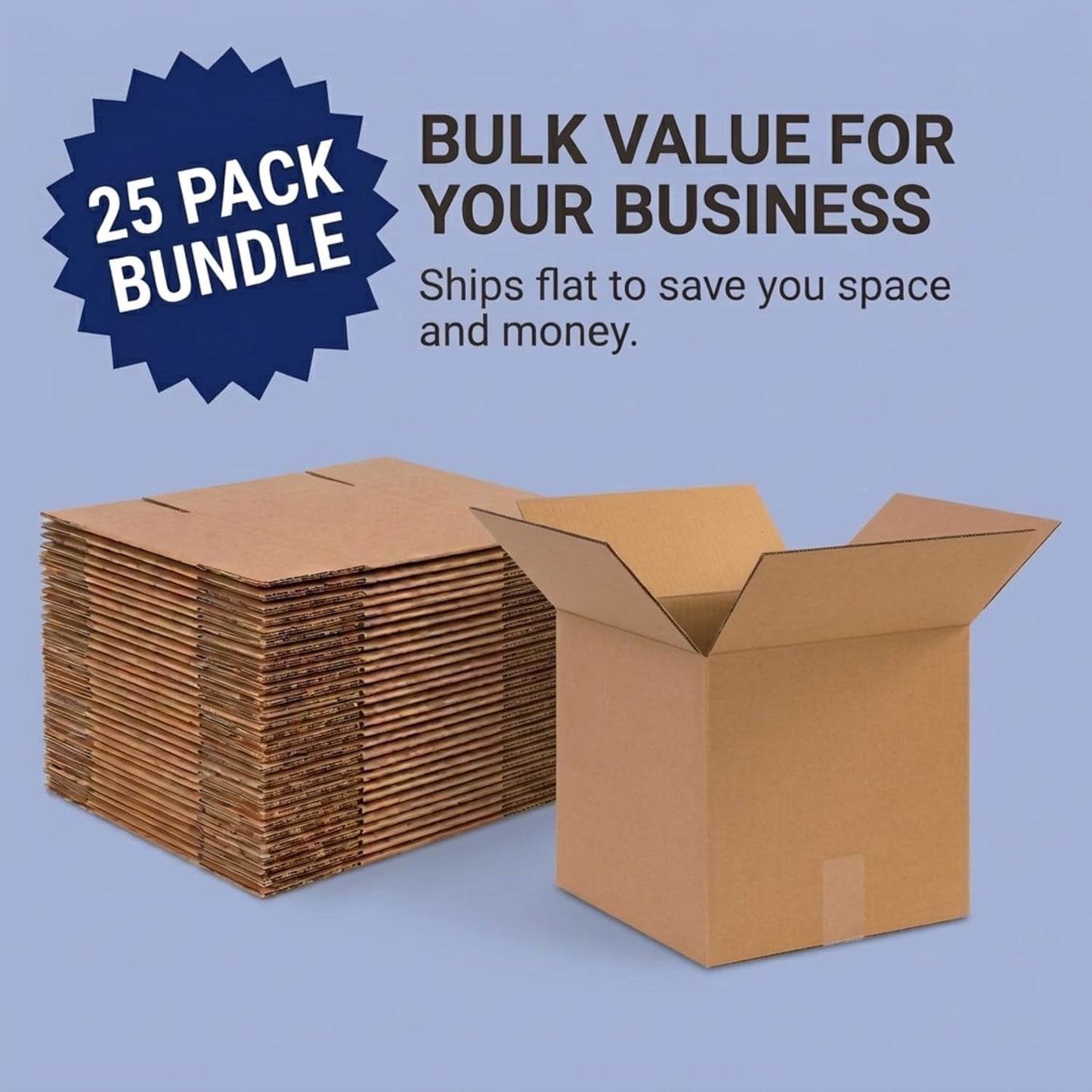 BOX USA Cube Shipping Boxes 8"L x 8"W x 8"H (25-Pack) - Small Corrugated Cardboard Packaging Boxes for Shipping, Packing, Moving, and Storage at Home, Office, or Business