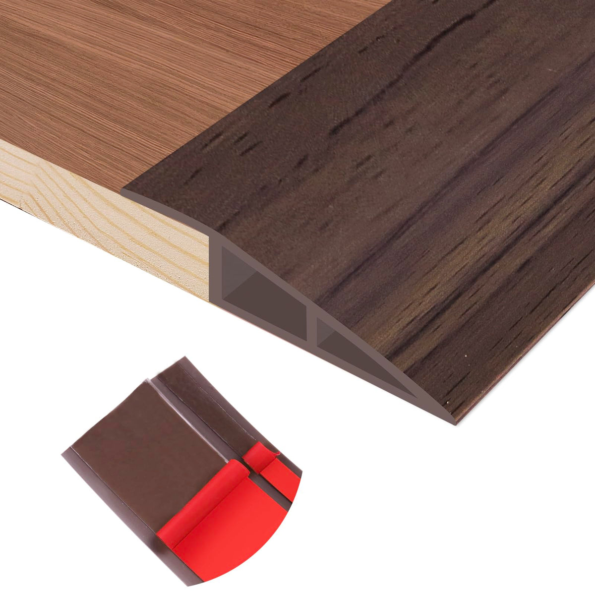 Floor Transition Strip Self Adhesive Vinyl Door Threshold Strip (6.6 Foot)