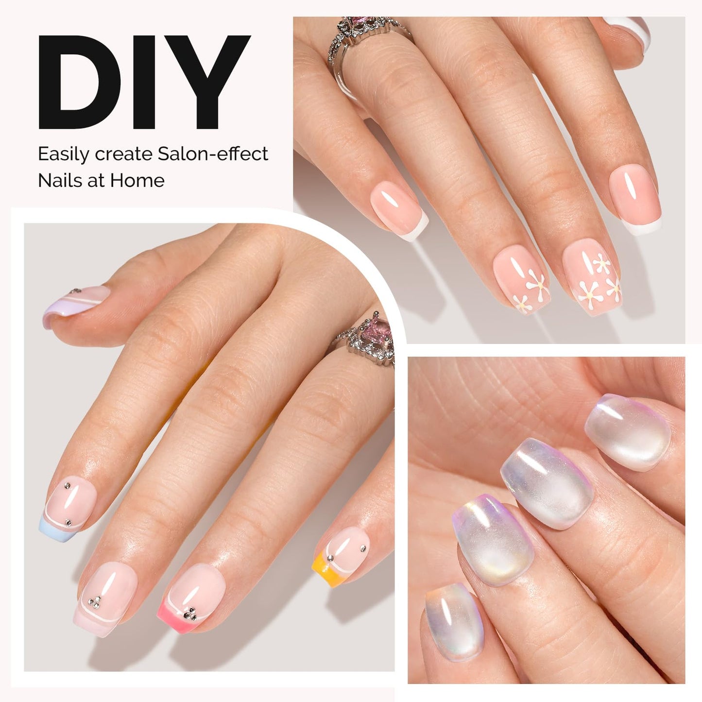 MelodySusie Extra Short Ballerina X Nail Tips with Nail Stand for Press Ons