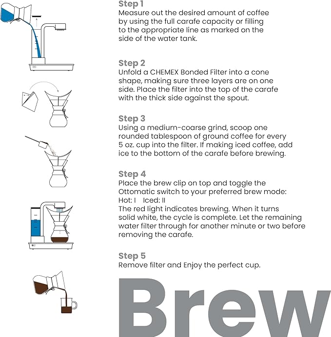 Chemex Ottomatic Coffeemaker Set - 40 oz. Capacity - Includes 6 Cup Coffeemaker