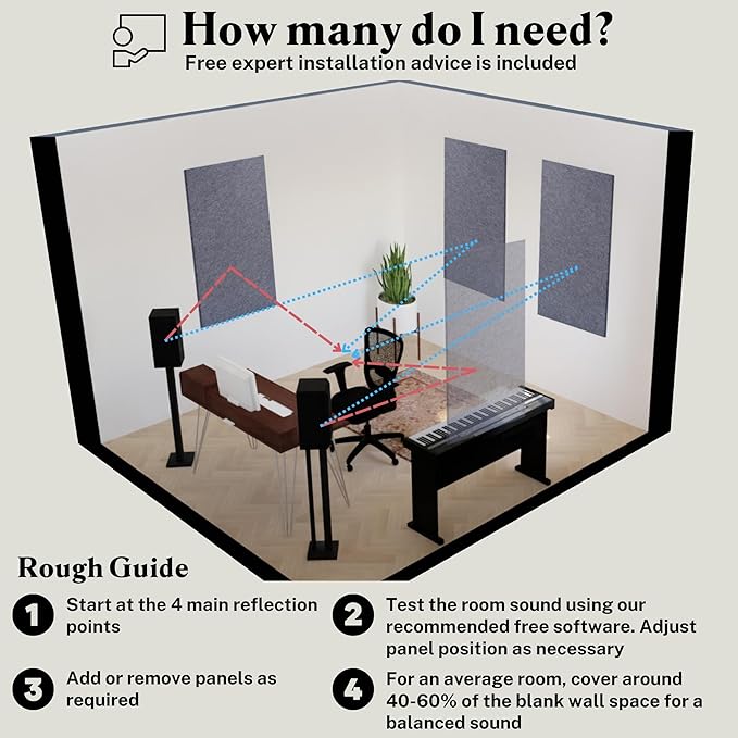 AudioSilk Acoustic Panel, Large, 46" x 23", Natural