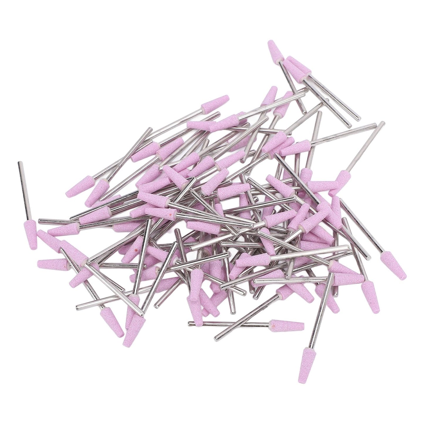 100 Pcs Quartz Nail Drill Bits Professional Cuticle Remover Tool with Container for Manicure Pedicure