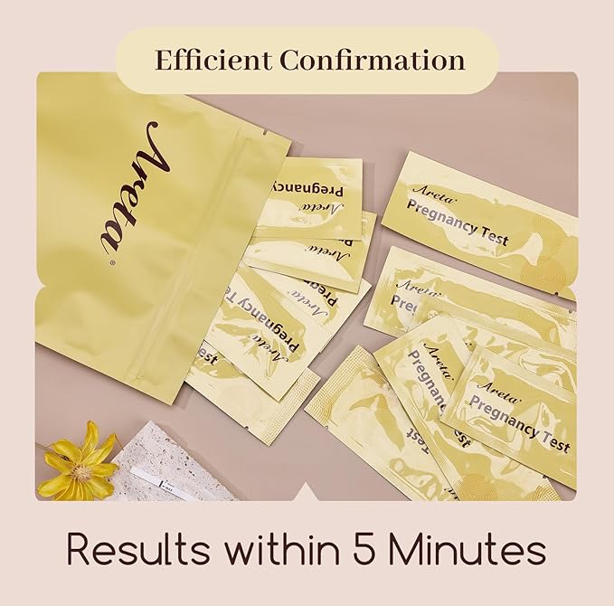 Areta Pregnancy Test Strips: 30-Pack hCG Tests, Highly Accurate and Rapid Results for Early Detection Before Your Missed Period