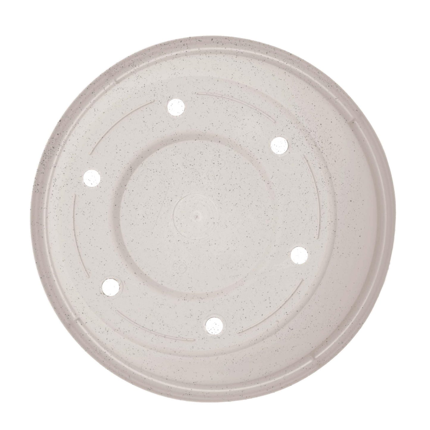 Bloem Terra 8" Diameter Round Vanilla Bean Resin Planter Pot with Drainage Holes for Indoor and Outdoor Gardening