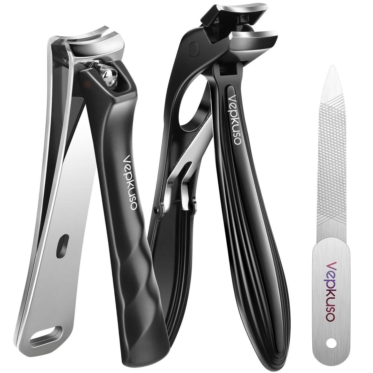 Nail Clippers for Seniors, Heavy Duty Stainless Steel Nail Clipper for Ingrown Toenails, Wide Opening Sharp Blade for Men, Women, Travel & Home Use