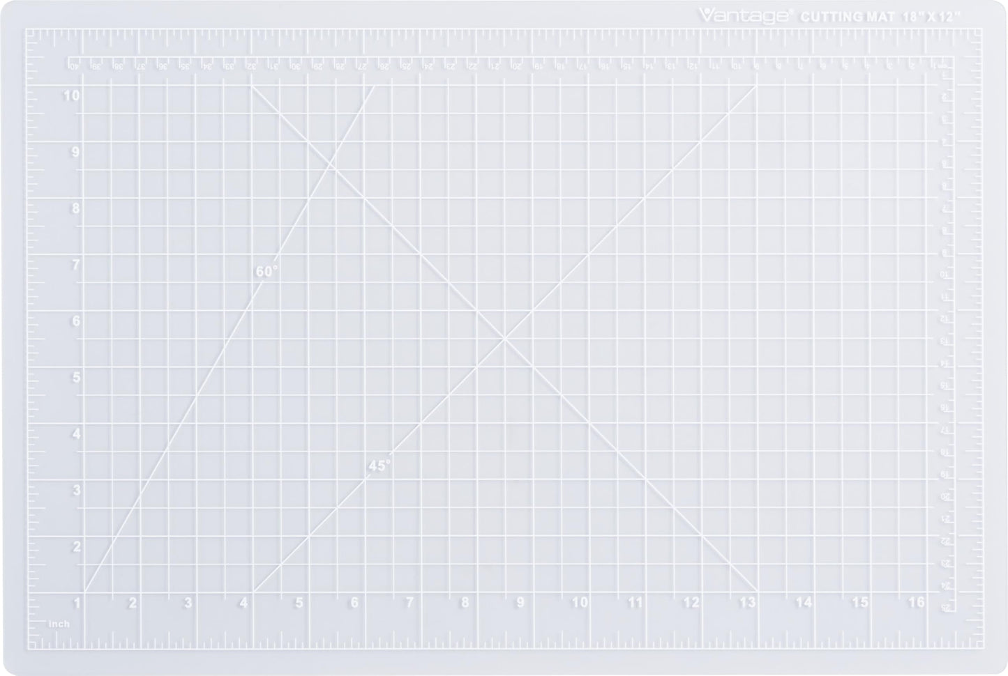 Dahle Vantage 10681 See-Through Premium Self-Healing Cutting Mat, 12"x18", 1/2" Grid, 5 Layers for Max Healing, Perfect for Crafts & Sewing, Clear