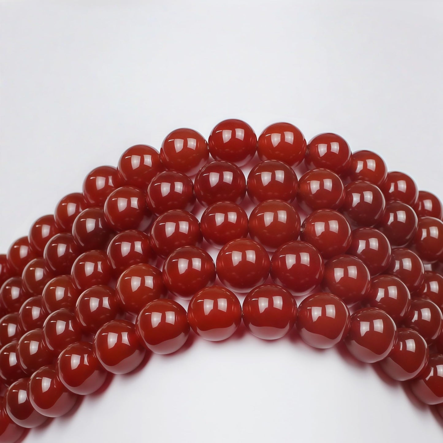 MJDCB Natural Stone Bead Red Cornelian Gemstone Loose Beads for Jewelry Making Bracelet Necklace 8mm