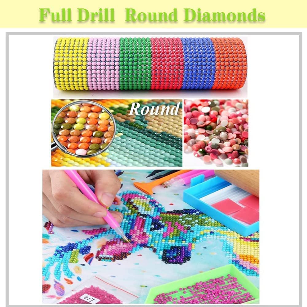 4 Pack Diamond Art Kits for Adults Beginners,Dragonflies, Butterflies, Moths, Bees Full Round Drill DIY Diamond Painting Kits,Paint by Diamonds Dot Gem Art Crystal Easy,Home Wall Decor 12x16Inch