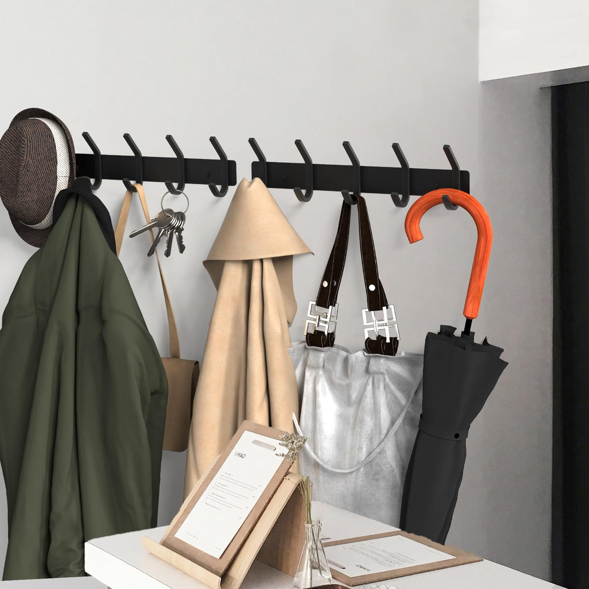 Wall Hooks Heavy Duty Aluminum Towel Hooks for Hanging Coat