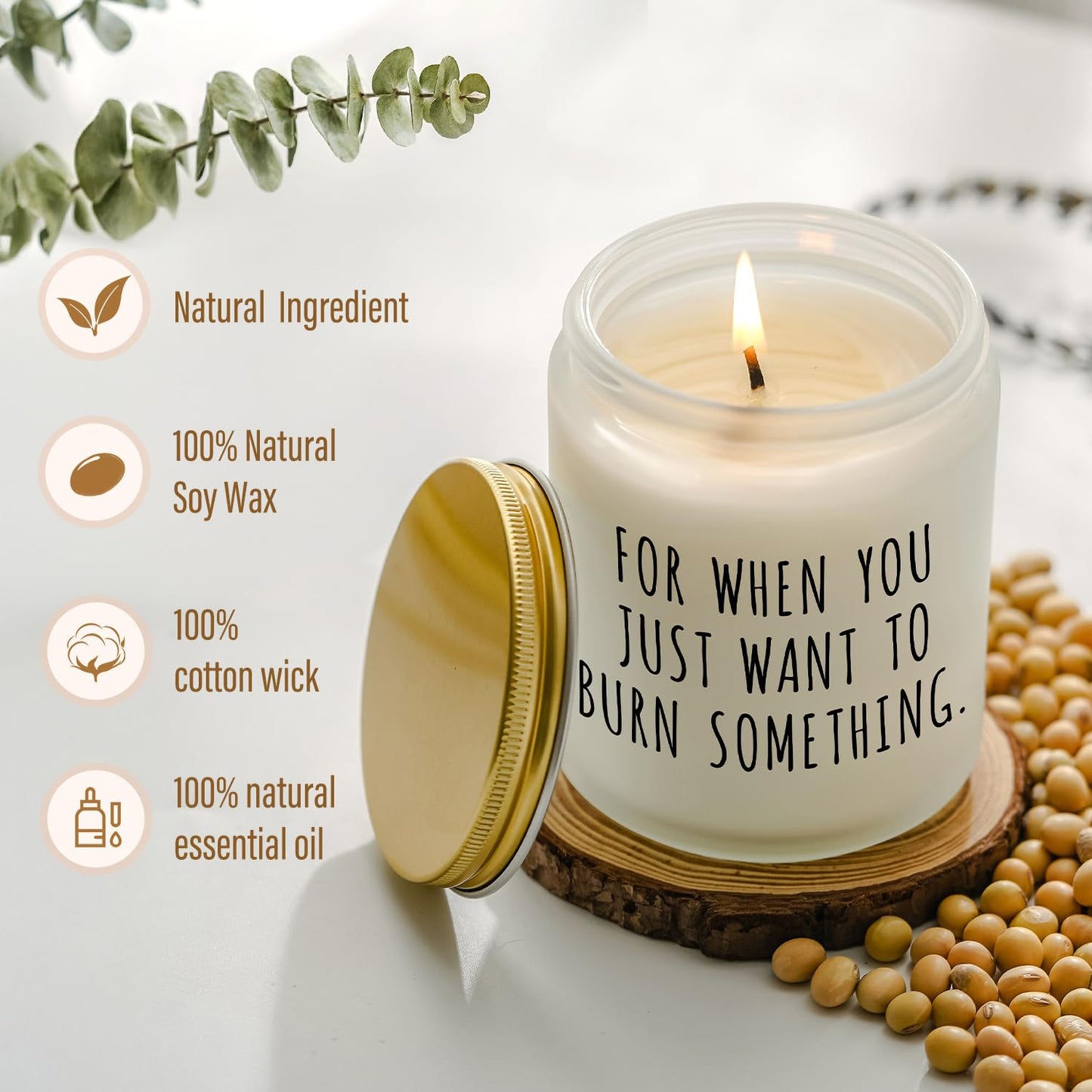Relaxation Gifts for Women Men, Funny Calm Down Gifts for Friend Coworker Boss Mom Sister Work Bestie, Relaxing Gift for Birthday Christmas Retirement Graduation, Calming Lavender Scented Candle