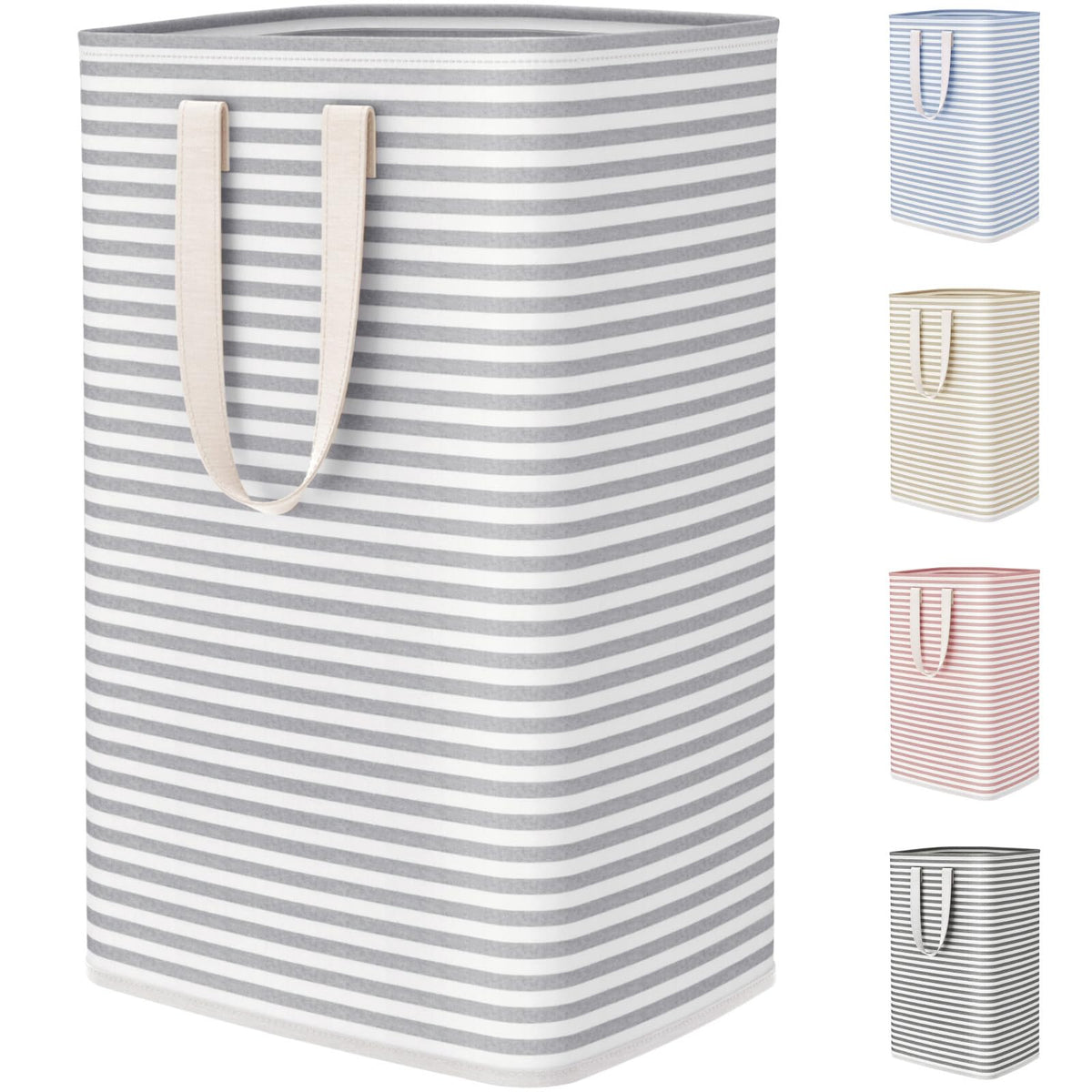 75L Large Collapsible Laundry Basket with Extended Handles
