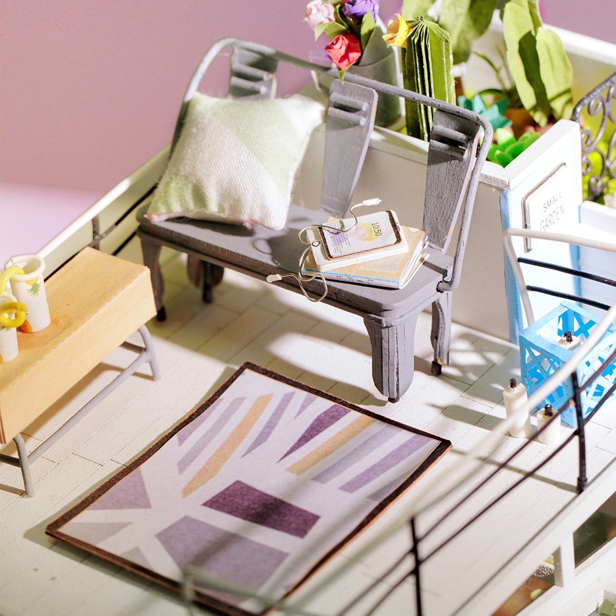 Rolife DIY Miniature Dollhouse Kit Duplex Loft Model Building Sets Gifts for Adults Women Men (Dora's Loft)