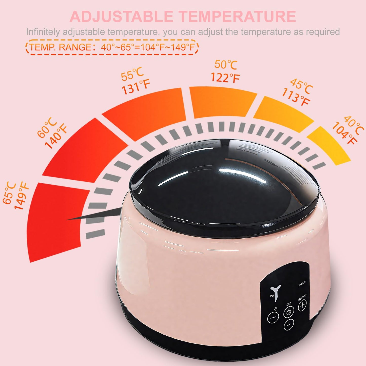 Nail Soaking Bowl Adjustable Temperature, Electric Soak off Machine Removes Nail Polish,Cut the Soaking Time in Half Manicure Bowl for Salon Home