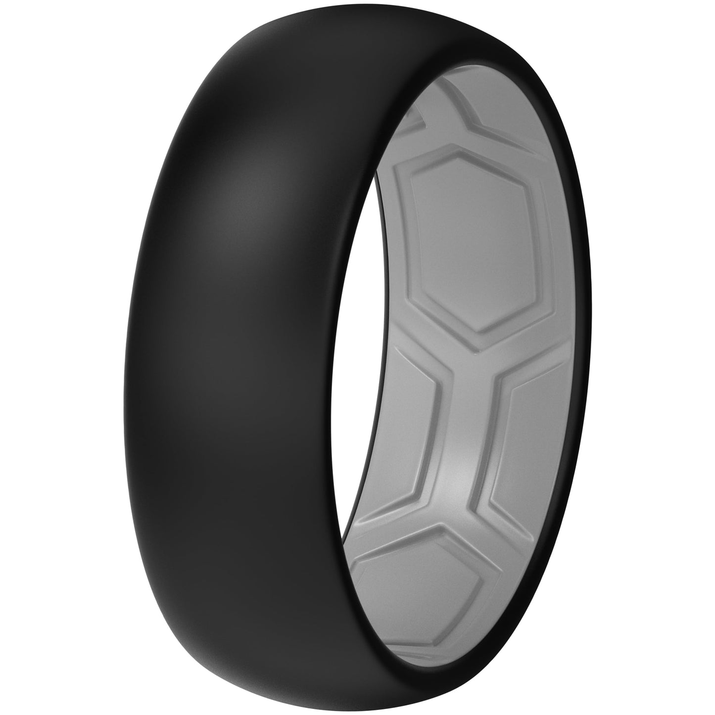 ThunderFit Men's Patterned Silicone Rings, 8mm Wide 2.2mm Thick Rubber Bands,Variety Multipack 1,4,7