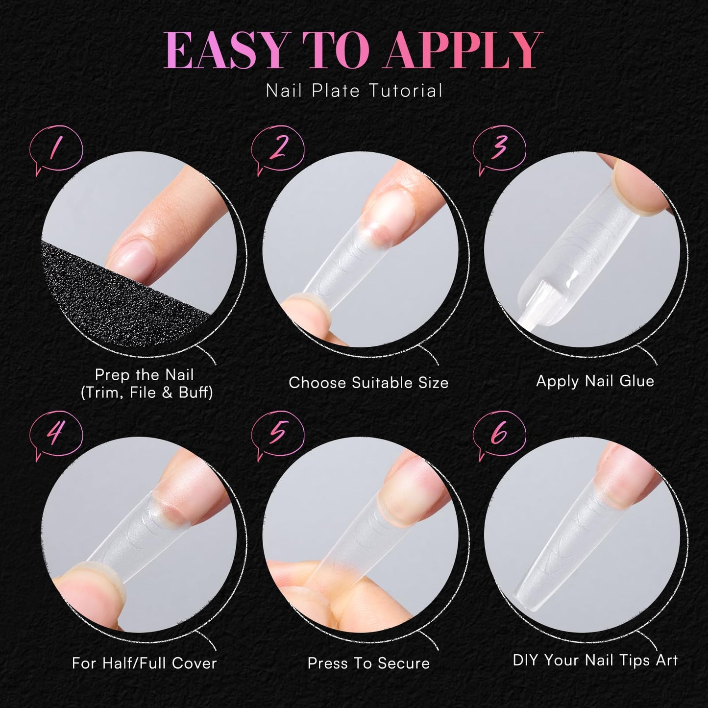 Makartt Extra Long Coffin Nail Tips with Built-In Length and Shape Guides, 240PCS 15 Sizes, Dual Matte Full Cover for Easy Reshaping to Almond, Square, Oval Tips for Beginners, DIY Nails, Salon Supply