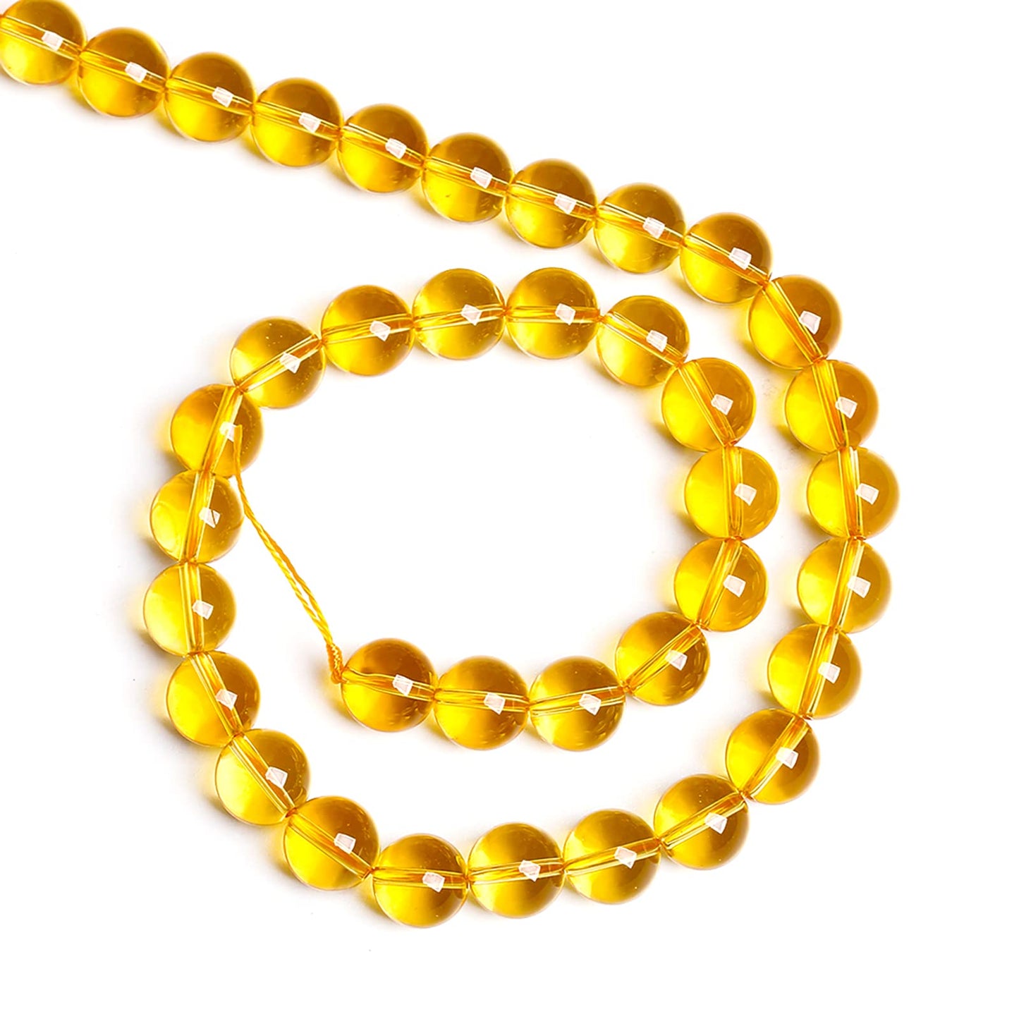6MM 60PCS Natural Crystal Stone Clean Citrine 3A Grade Loose Beads for Jewelry Making DIY Bracelet