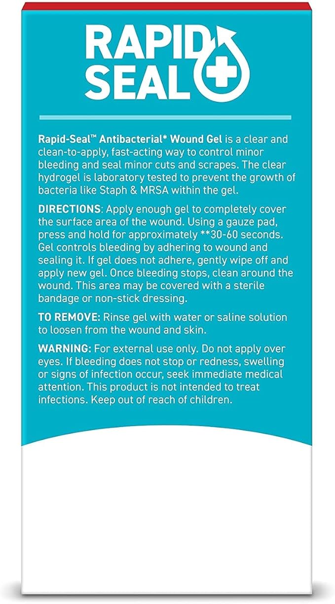 Wound Gel (1 Tube) | Stops Bleeding in Seconds | Ideal for Cuts, Scrapes, Razor Nicks for Emergency First Aid Supplies