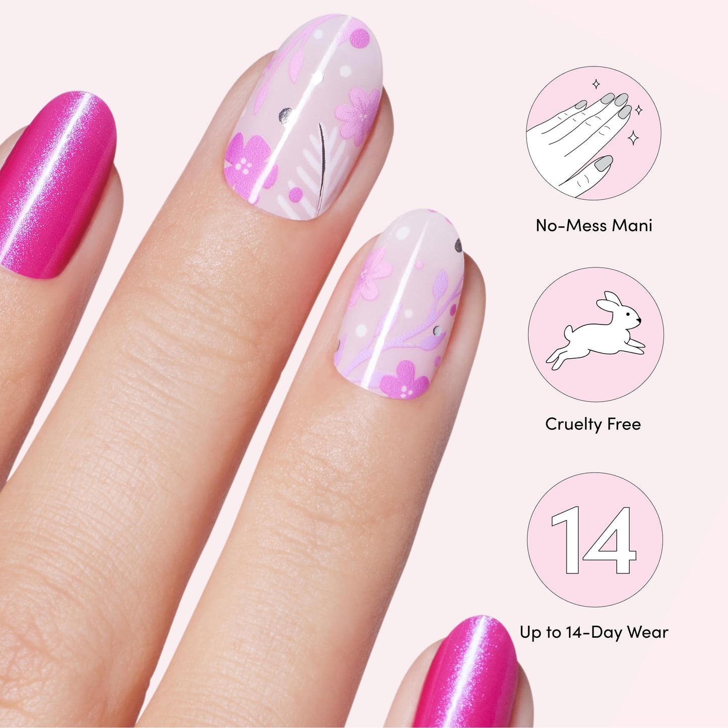 Dashing Diva Gloss Nail Strips Bundle - The Moody Florals Collection - Fleur Flair & Olive Branch - UV Free, Chip Resistant, Long Lasting Gel Stickers - Contains 2 Sets