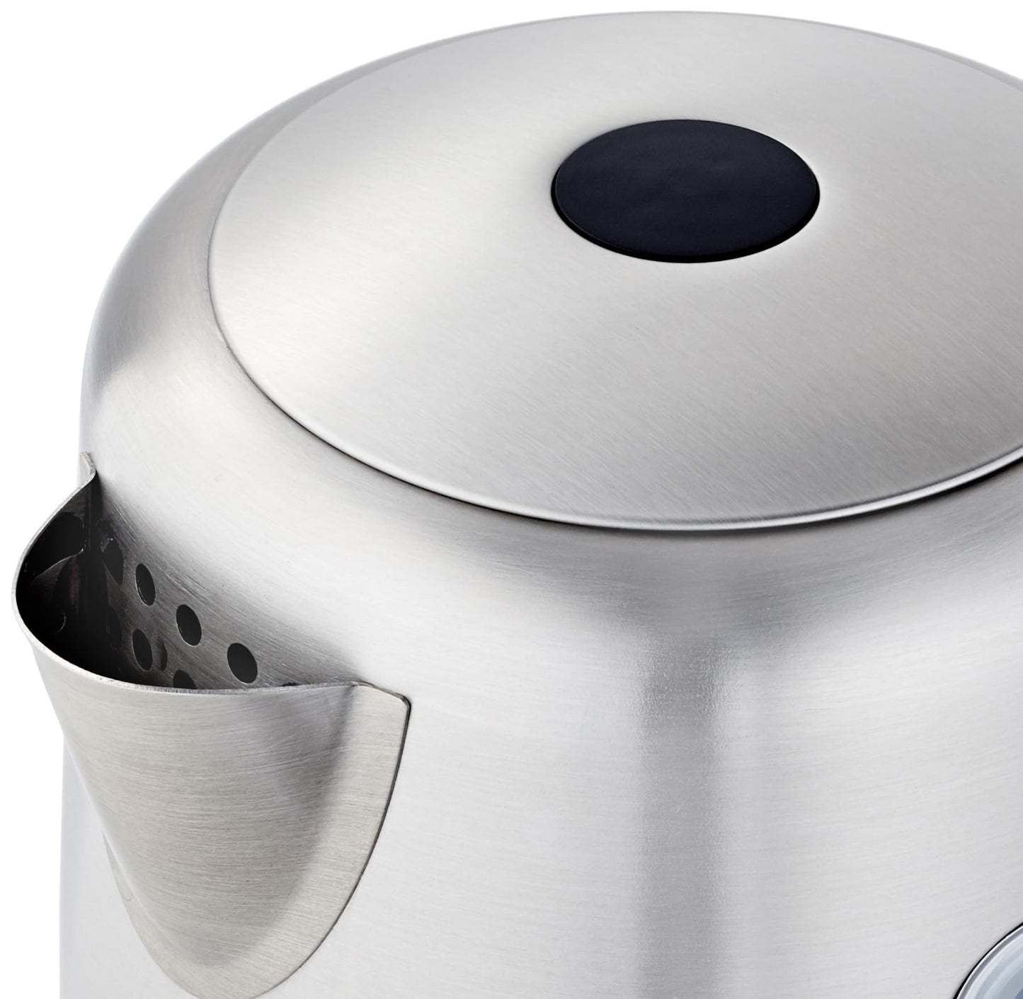 Amazon Basics Electric Stainless Steel Kettle for Tea and Coffee, BPA-Free, Fast Boiling, Auto Shut-Off, 1 Liter, 1500W, Black and Silver