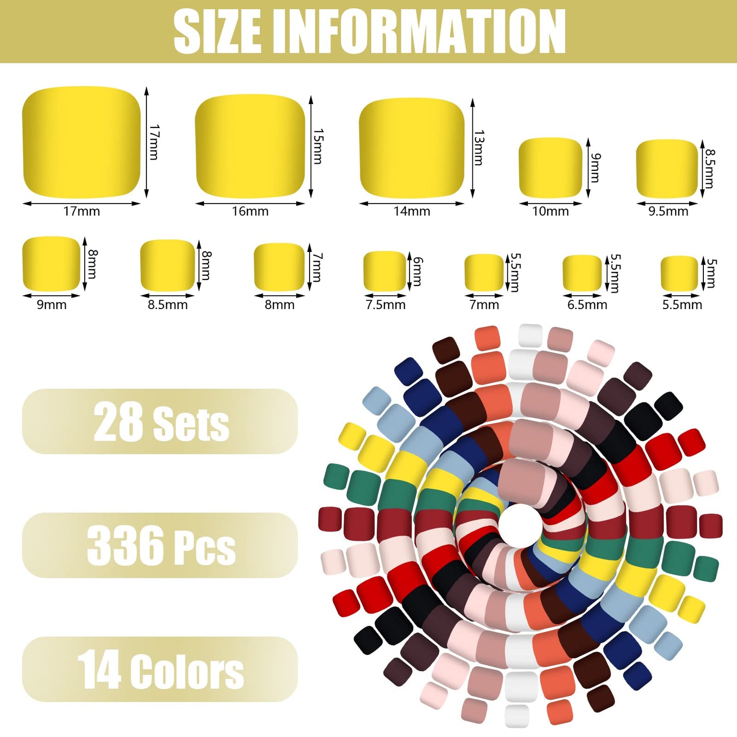 Maitys 336 Pieces 12 Sets Toenail Press on Fake Toe Nails Short Square False Glue on Solid Color Full Cover Press Nails Matte Fake Toenails for Women(Stylish Colors)
