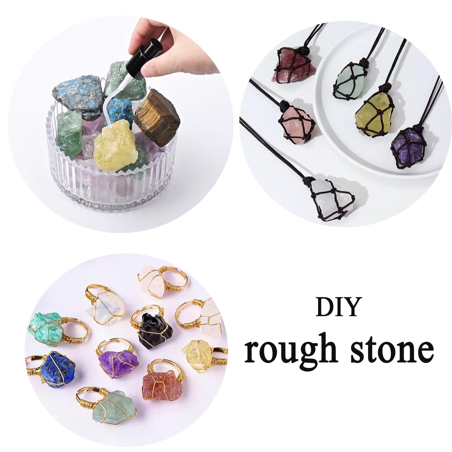 Crystals and Healing Raw Stones, Natural Gemstone Raw Crystals, 6PCS Crystals Constellation Sets for Gifts, Yoga Meditation (Sagittarius)