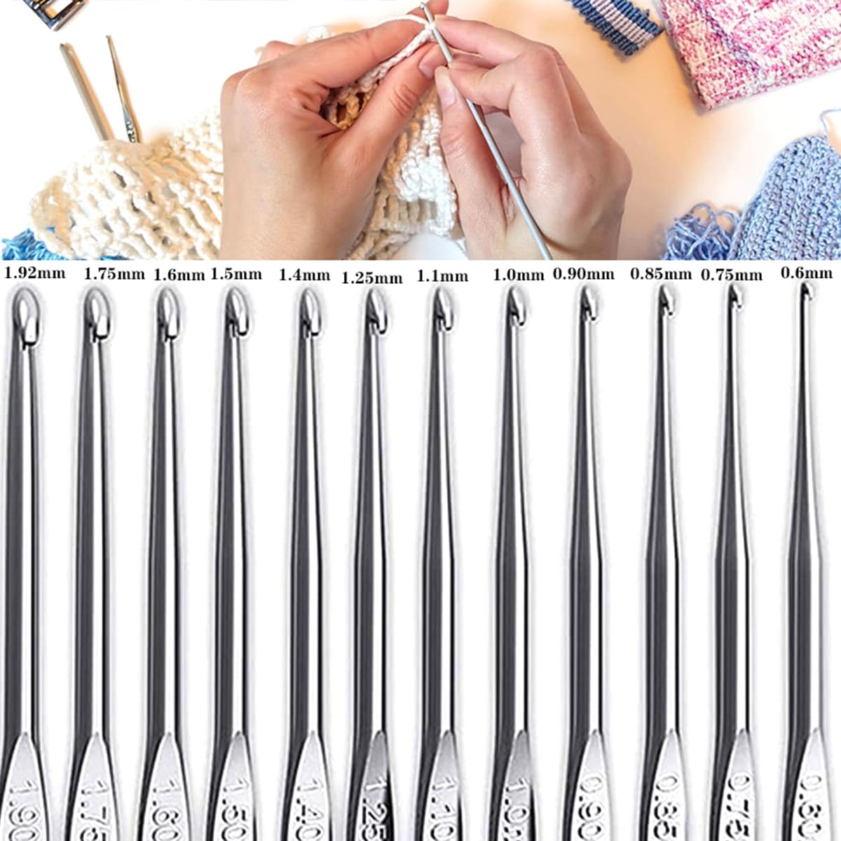 Hntess 118Pcs Crochet Kit for Beginners, Premium Knitting & Crochet Supplies Set with 12 Yarn Spools, 21 Crochet Hooks, 6 Sewing Needles & Storage Case, Complete Starter Crochet Kit for Adults Kids