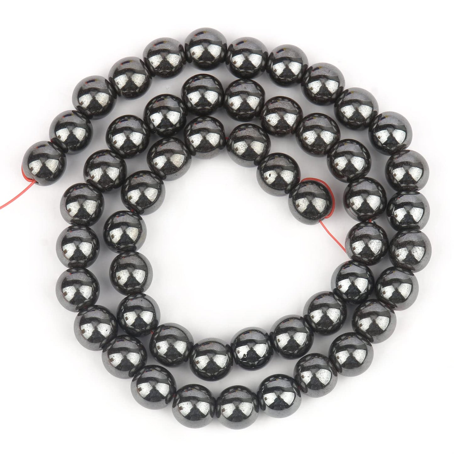 8mm Black Hematite Natural Stone Beads Round Loose Beads for Jewelry Making Yochus DIY Beads Bracelet Necklace