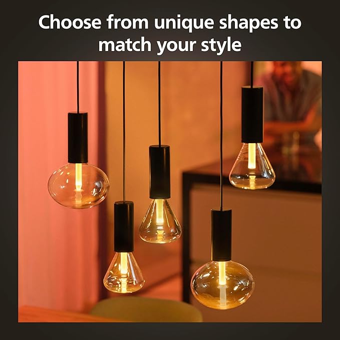 Philips Hue Lightguide ST23 Edison Smart LED Bulb – Handblown Glass - Color Changing Light - Compatible with Amazon Alexa, Apple HomeKit and Google Assistant - Bluetooth and Hue Bridge Compatible