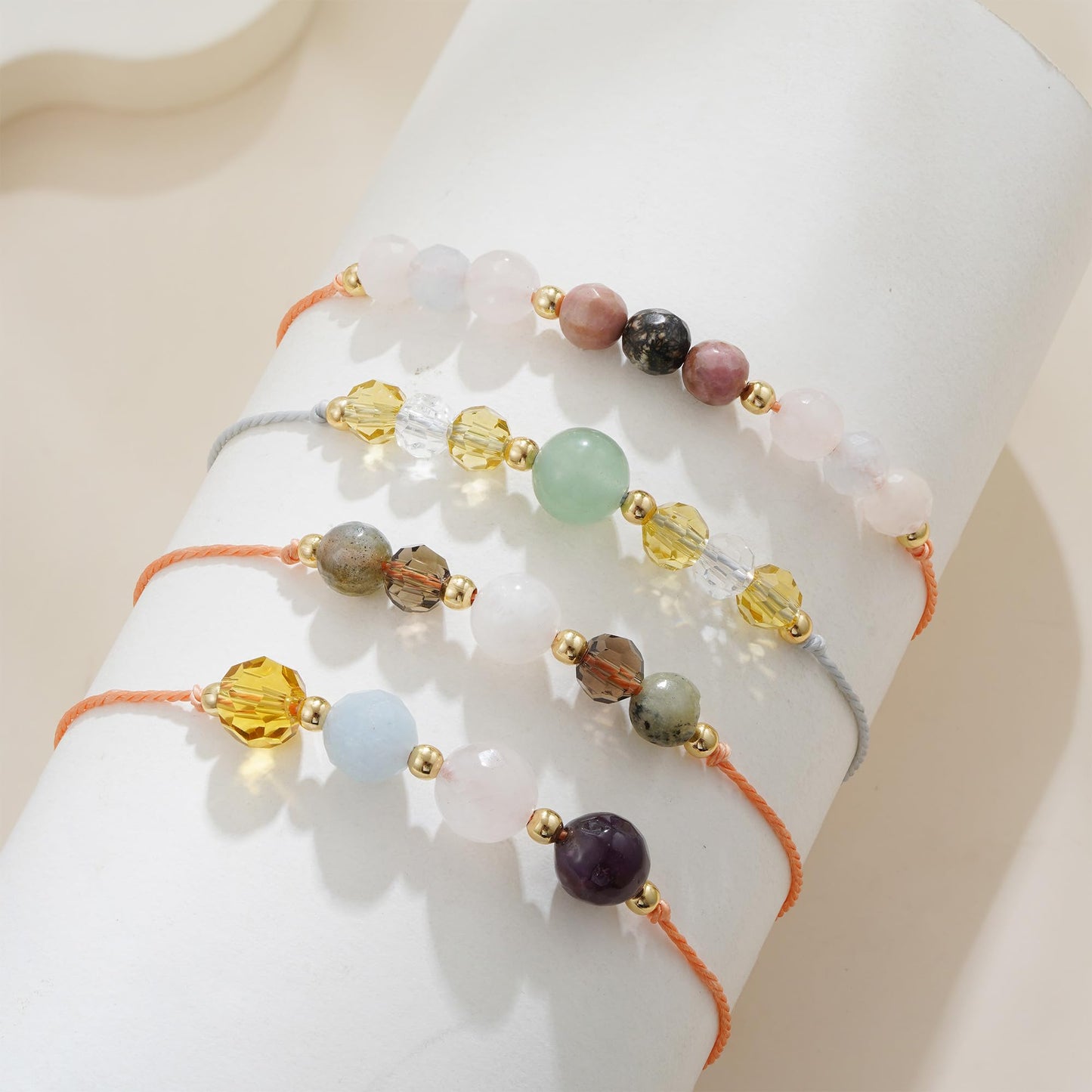 Fezodo Fertility Bracelets For Women, Natural Crystals and Gemstones Energy Healing Crystal Beaded Bracelet Christmas Valentines day Birthday Gift for Friends Women