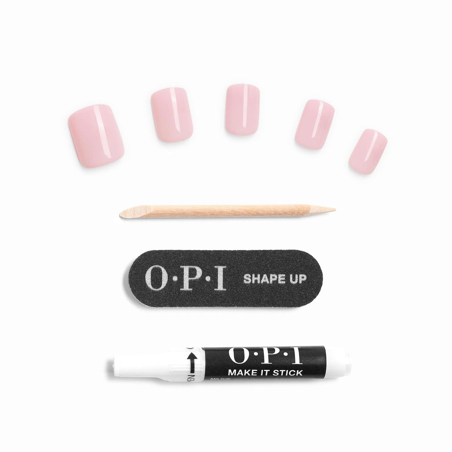 OPI On Point Baby Take a Vow | Short Squoval Nude Pastel Pink Press On Nails | With Nail Glue | Long Lasting, Reusable, Non-damaging