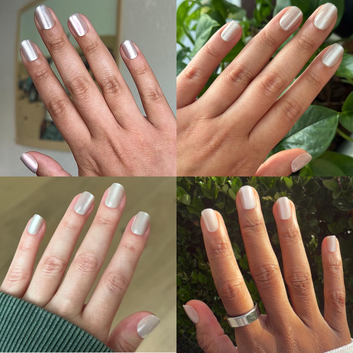 Olive & June Maximalist Instant Mani Press-On Nails (Glue) | 42 Fake Nails, 21 Sizes | Non-Toxic, Long-Lasting Big, Bold Gorgeous Realistic Look | Extra Short, Squoval | Marshmallow Velvet