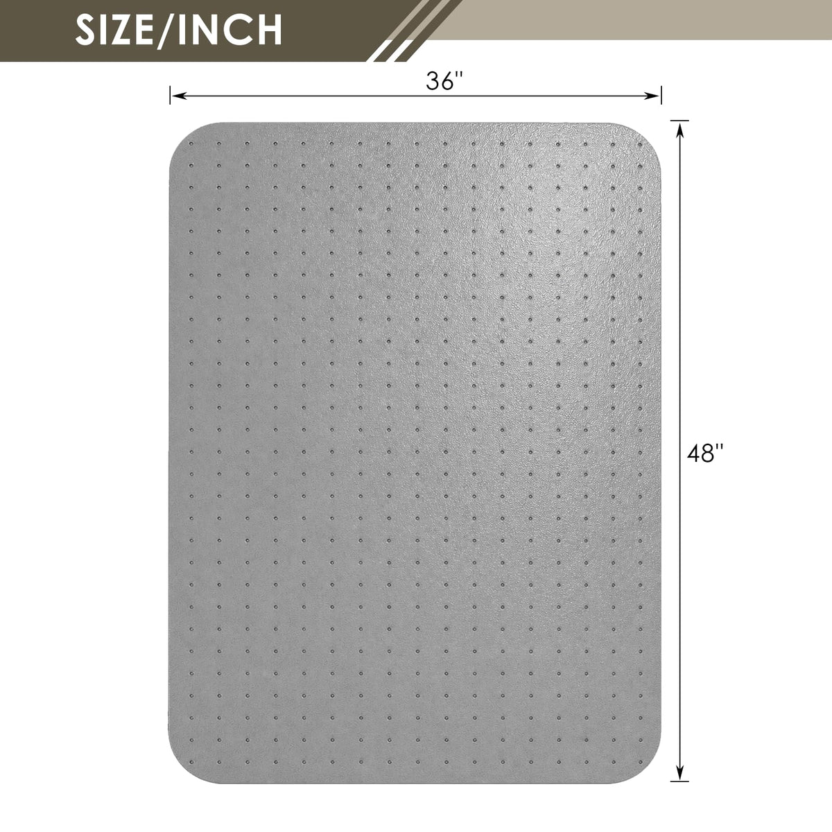 Heavy Duty Office Chair Mat for Carpet 36" x 48" Hard Material