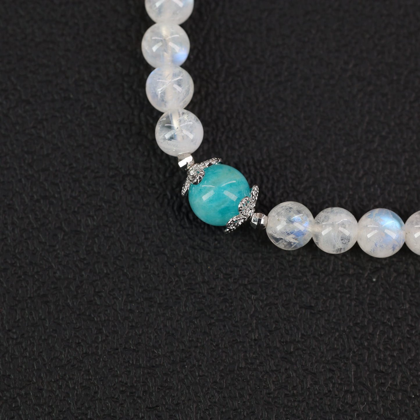 COAI Women's Birthstone Bracelet Amazonite Moonstone Bracelet Crystal Bracelet for Women