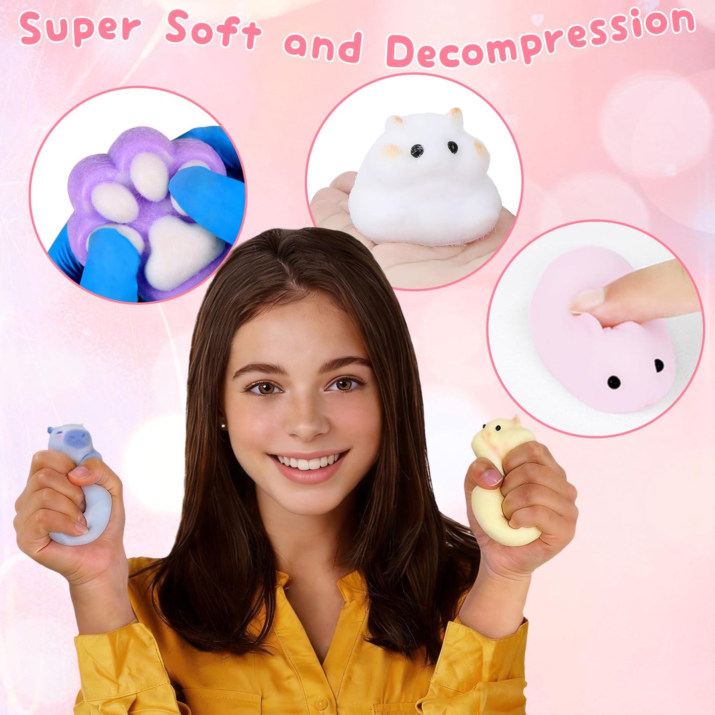 DIY Soft Craft Making Kit with 18oz 1:1 Two-Part Gel & Animal, Dessert Molds, Slow Rising Squeeze Craft Set for Stress Relief, All-in-One Craft Materials for Beginners, Creative Gift for Graduation