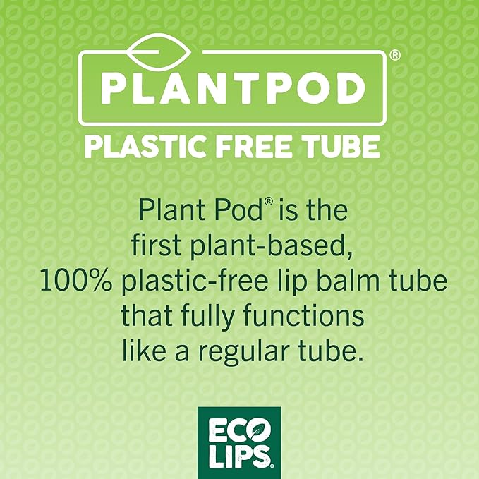 Eco Lips Classic Variety Broad Spectrum Sunscreen Lip Balm 6-Pack (Berry, Sport, Mint) - 100% Plastic-Free Plant Pod Packaging - Made in USA