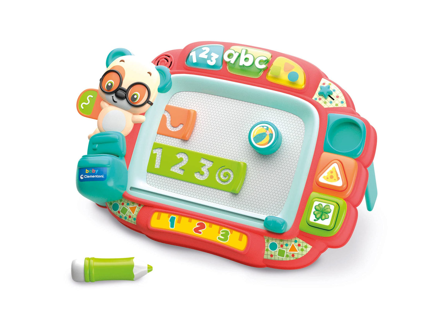 Clementoni 61338 Baby Interactive Magnetic Easel for Toddlers-Ages 18 Months Plus, Multicoloured