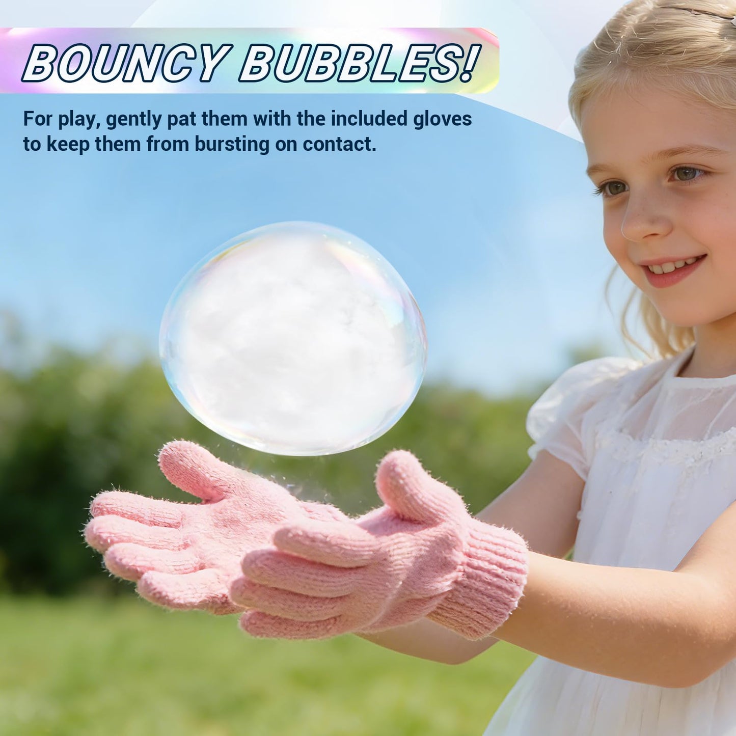 Elastic Bubble Fog Wand,Fog Bubble Machine,Bubble Machine,Fun Science Experiments, Kids Toys, Parent-Child Interaction(Blue)