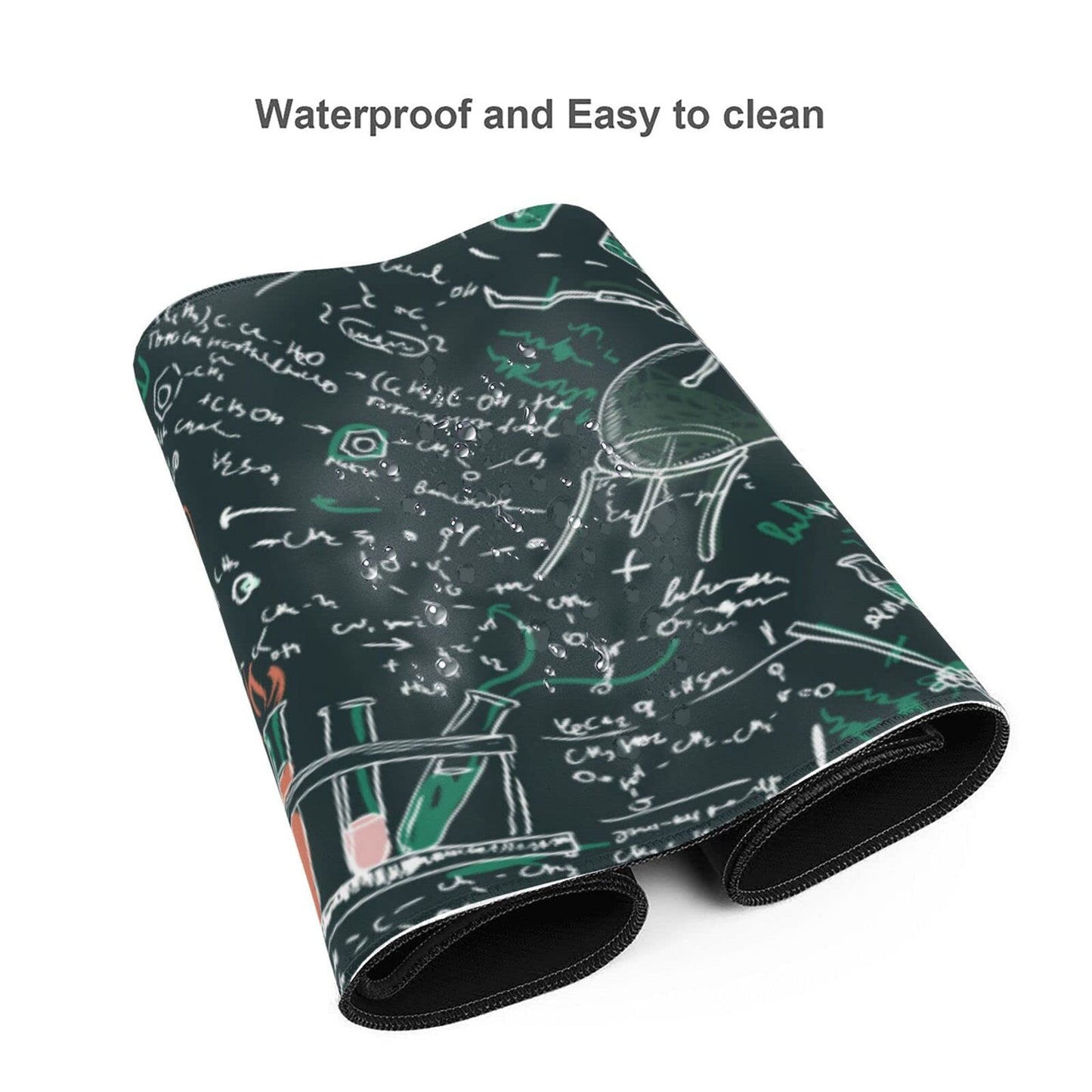 Famame Laptop Mouse Pad Old Chemistry Laboratory Desk Mat with Stitched Edges 31.5X 11.8 inch Non-Slip Large Keyboard Rubber Writing Table Mat for Office Home