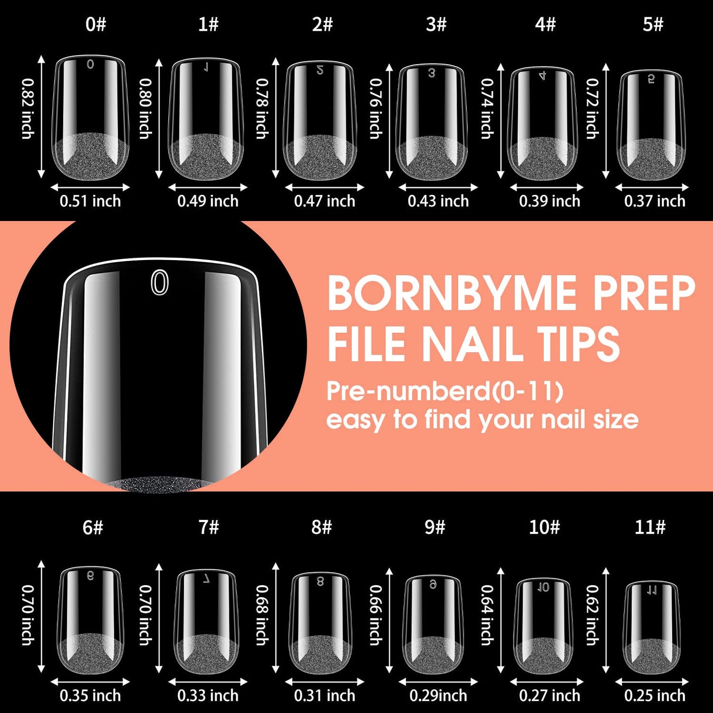 Short Square Soft Gel Nail Tips, BORNBYME 600 PCS Pre Buff Full Cover Shaped Nail Extenison Tips Half Matte Gel X Nail Tips Acrylic False Nail Tips