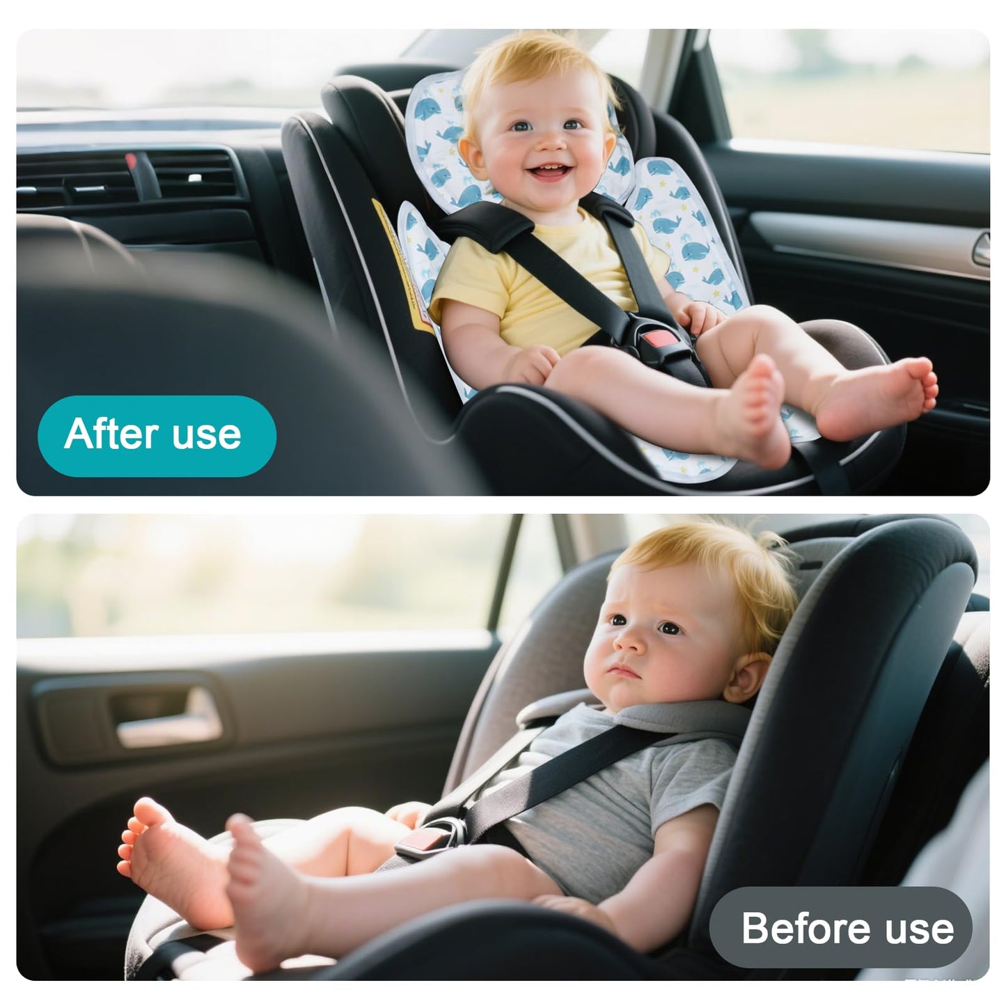 KAKIBLIN Car Seat Cooling Pad, Stroller Cooling Pad for Baby, Universal Double Sided Cooler Pads Gel CarSeat Cooling Pad for Baby Stroller,Chair,Chilling Pads Keep Cool in Summer (Blue)
